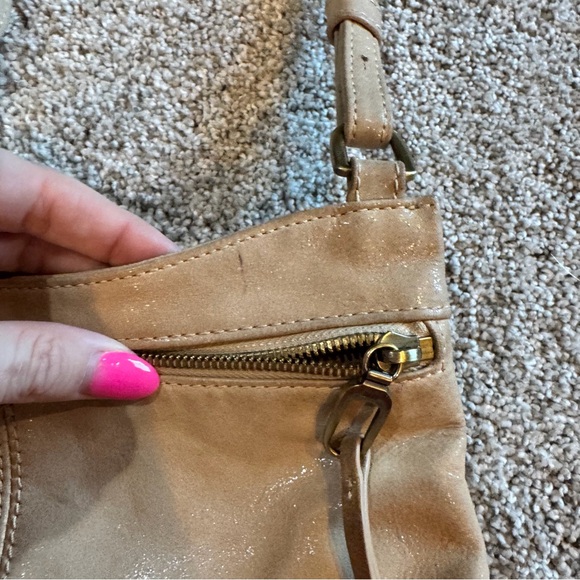 HOBO Gold Leather Crossbody Bag - Picture 5 of 6